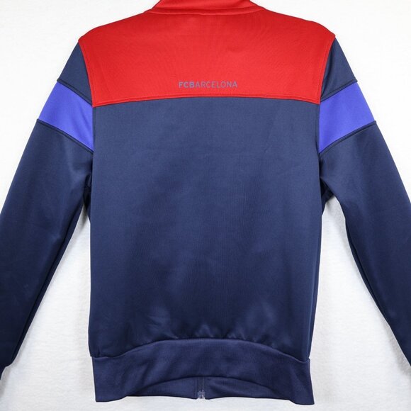 FCB Barcelona Full Zip Logo Jacket Navy Blue Mens Small and Keychain - Picture 6 of 10